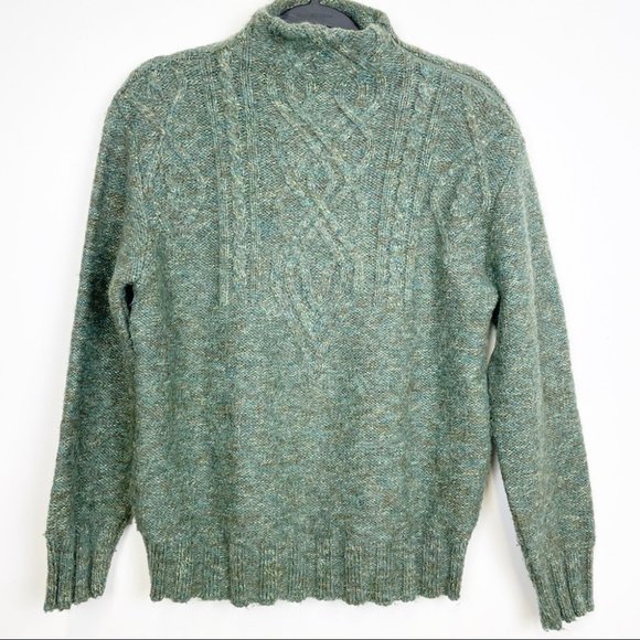 Vintage Green Marled Wool and Mohair Sweater